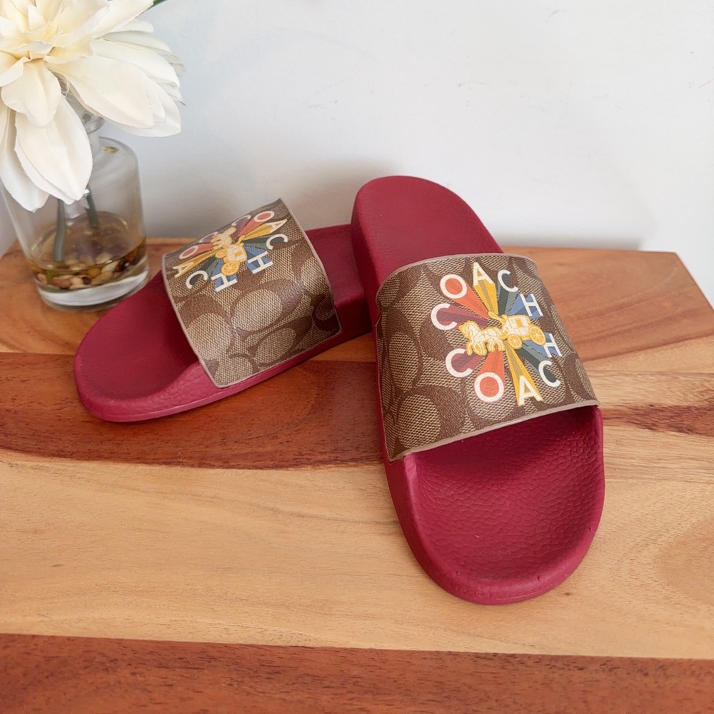 NWT Coach Uli Sport Slide With Floral Print size US7 - Picture 5 of 8